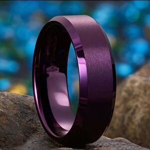 Stainless steel ring • Purple • New